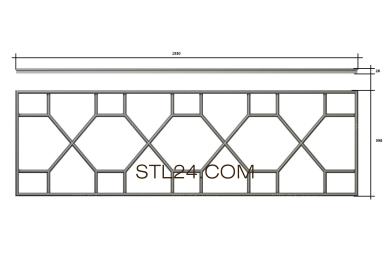 Решетки (Витражное окно, RSH_0011) 3D модель для ЧПУ станка